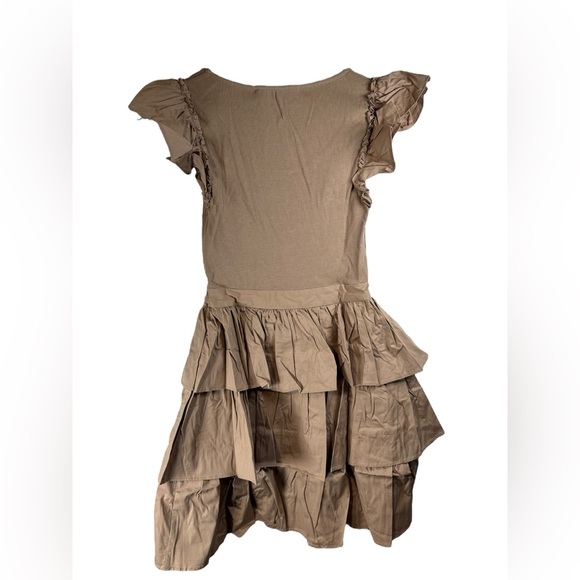 Rachel Parcell Women  Ruffle Tank Dress Warm Taupe Size 6 - Picture 11 of 11